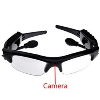 Rechargeable 2GB 1.3MP Pinhole Spy Camera Sunglass MP3 Player with Bluetooth Hea-3